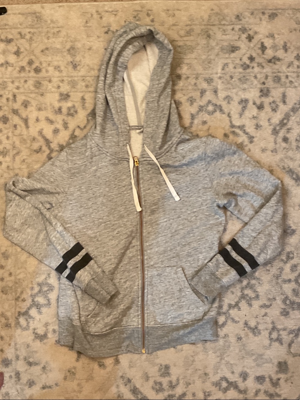 Old Navy heather gray full-zip hoodie, size small.